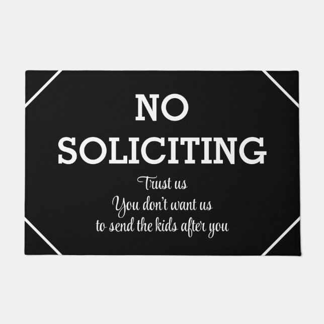 No Soliciting Funny Quote Doormat (Front)