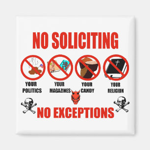 No Soliciting Magnet