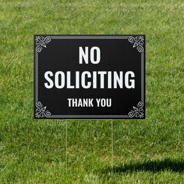 no soliciting no solicitors Garden yard Sign (Insitu)