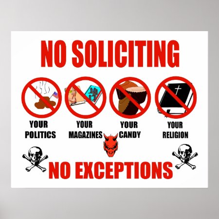 No Soliciting Poster