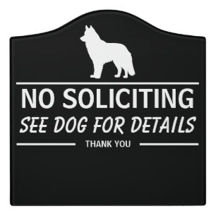 No Soliciting See Dog For Details Alaskan Malamute Door Sign