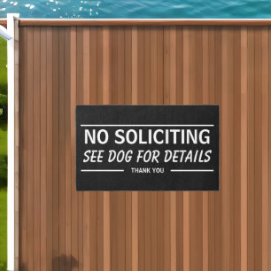 No Soliciting See Dog For Details Funny Outdoor Rug