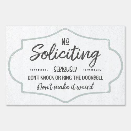 No Soliciting Shabby Chic Door or Sign