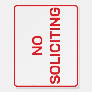 No Soliciting Shop Window Sign