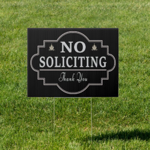 No Soliciting Sign