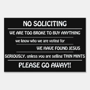NO SOLICITING SIGN