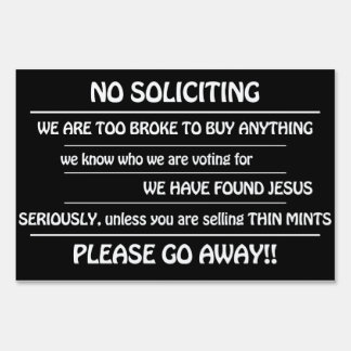 NO SOLICITING SIGN