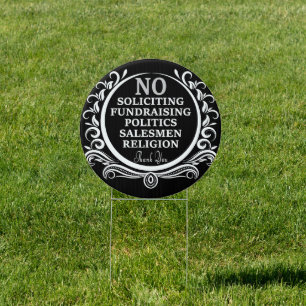 No Soliciting Sign