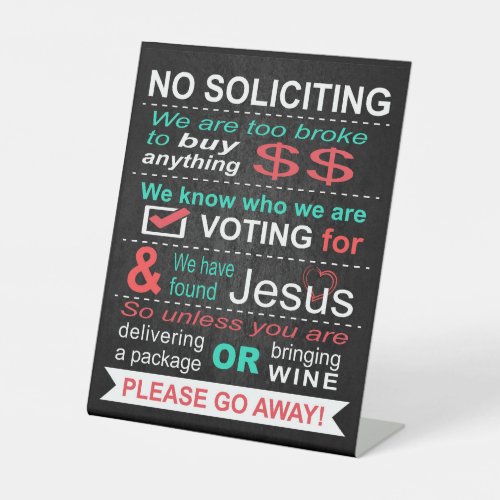 No Soliciting sign