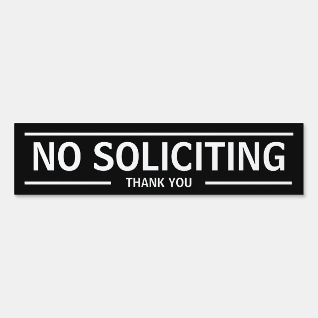 NO SOLICITING SIGN (Front)
