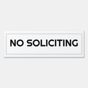 NO SOLICITING SIGN