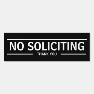 NO SOLICITING SIGN