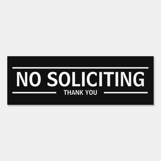 NO SOLICITING SIGN (Front)