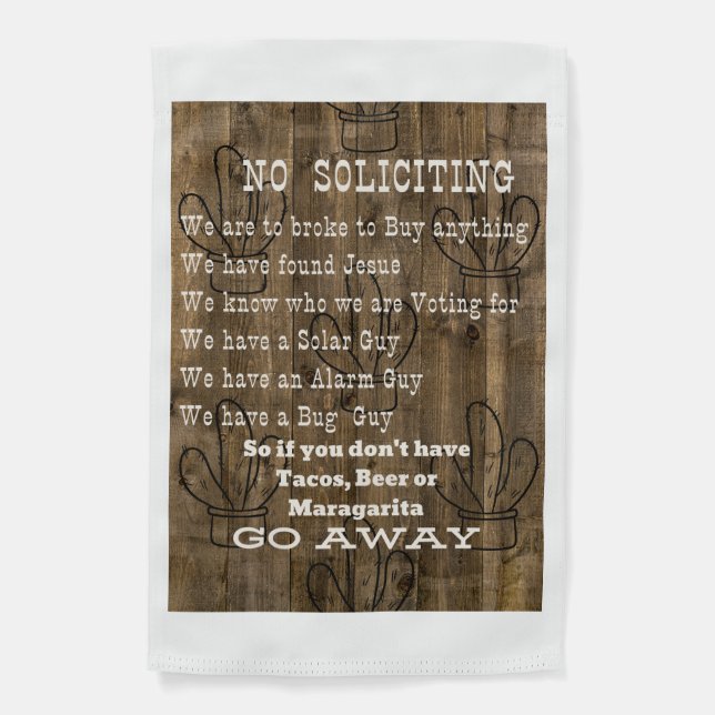 NO SOLICITING sign (Front)