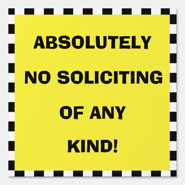 No Soliciting Sign (Front)