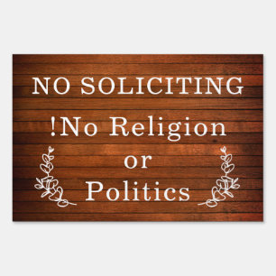 No soliciting sign decor