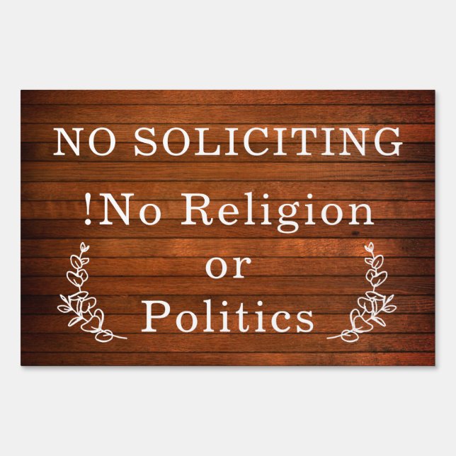 No soliciting sign decor (Front)