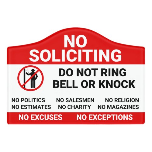 No Soliciting Sign for front door
