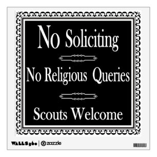No Soliciting sign Wall Decal