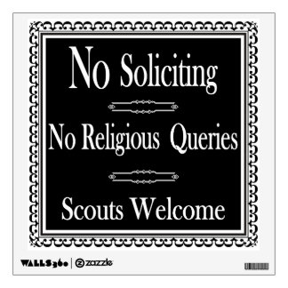 No Soliciting sign Wall Decal