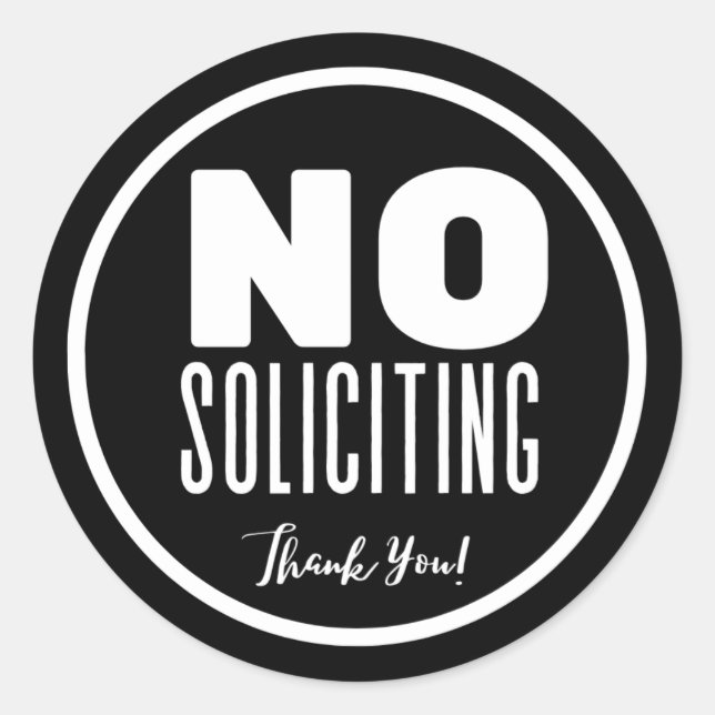 No Soliciting Sticker (Front)