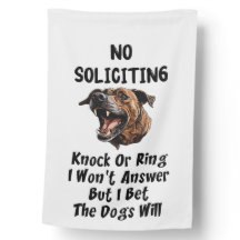 No Soliciting Weatherproof Personalized House Flag