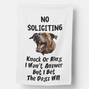 No Soliciting Weatherproof Personalized House Flag