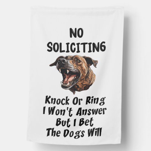 No Soliciting Weatherproof Personalized House Flag