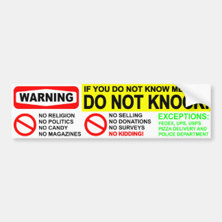 No Solicitors Door Sticker