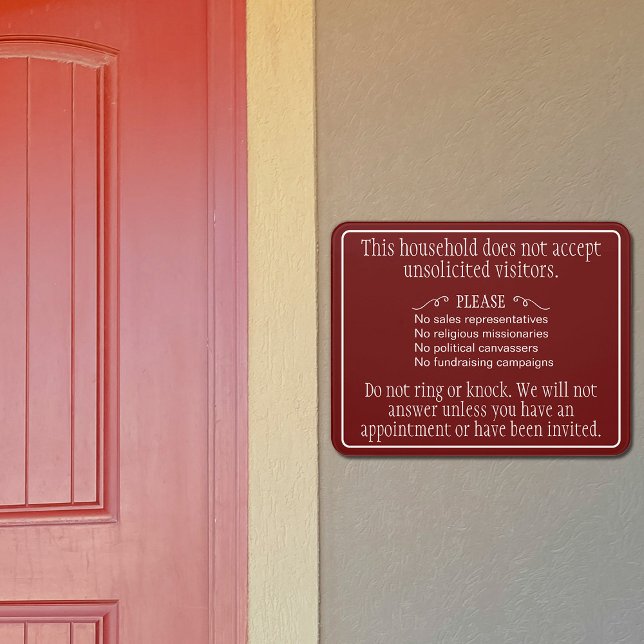 No Solicitors Please Door Sign (Creator Uploaded)