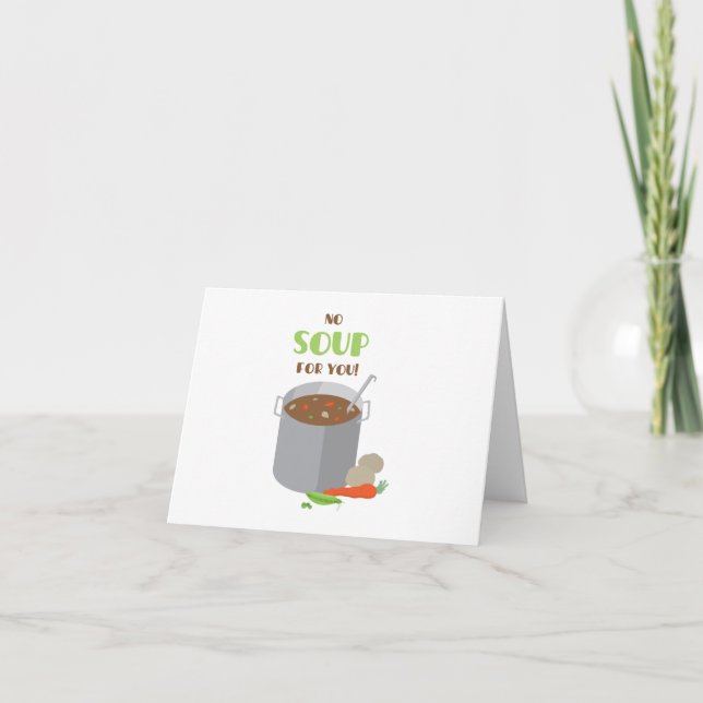 No Soup Letterpress Thank You Card (Front)