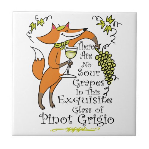 No Sour Grapes in this Exquisite Pinot Grigio Ceramic Tile