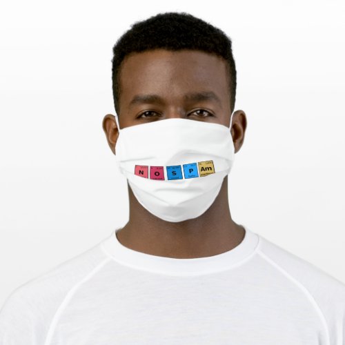 No Spam Periodic Table Adult Cloth Face Mask