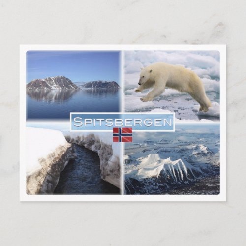 NO Spitsbergen _ Svalbard _ Fjord _ Polar Bear _ Postcard