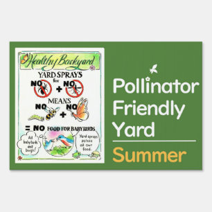 No Spray -Pollinator Friendly Yard Sign