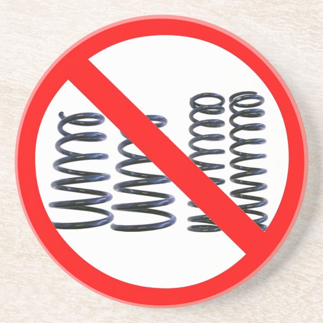 No Springs! Sandstone Coaster (Front)