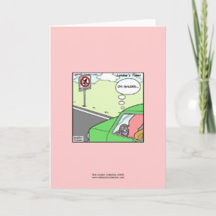 No Squid Zone Hilarious Cartoon Greeting Card