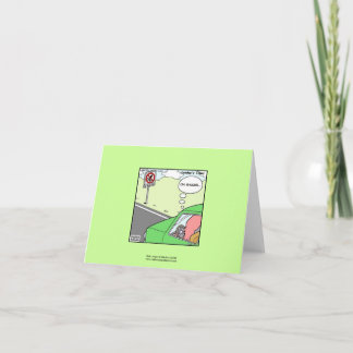 No Squid Zone Hilarious Cartoon Note Card