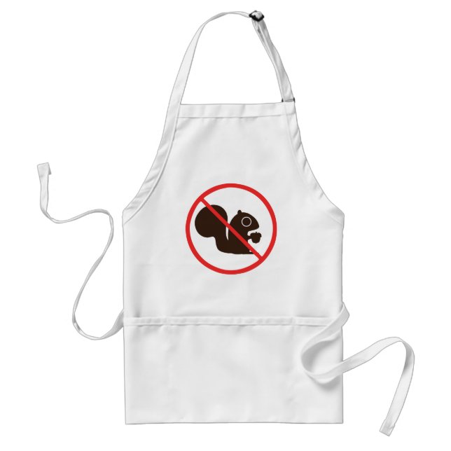 No Squirrels Adult Apron (Front)