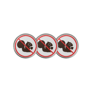 No Squirrels Golf Ball Marker