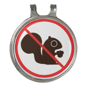 No Squirrels Golf Hat Clip