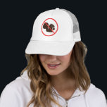 No Squirrels Trucker Hat<br><div class="desc">Squirrels Prohibited. This "No Squirrels" trucker hat fits most teens and adults. An original anti-squirrel hat. Visit Jenn's Doodle World for more products featuring pro and anti squirrel designs.</div>