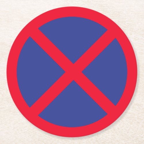 No Standing or Parking Sign  Round Coasters