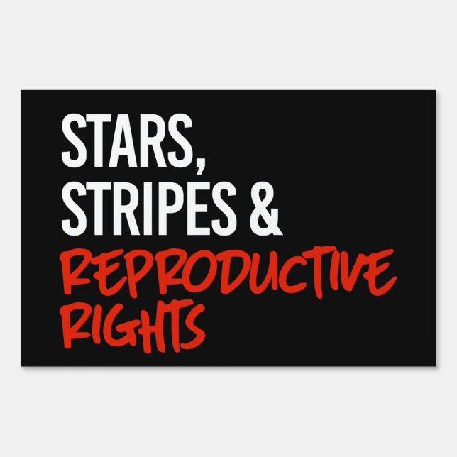 No stars and stripes without reproductive rights sign (Front)