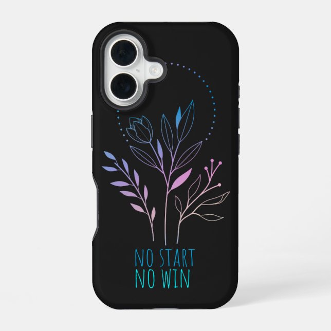 No Start - No Win (mostly black) Iphone Case (Back)