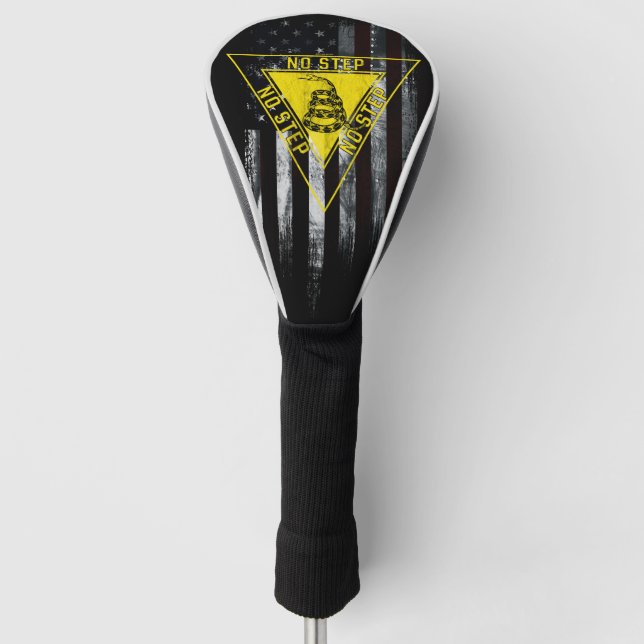 NO STEP GADSDEN SNAKE AIRCRAFT AMERICAN FLAG GOLF HEAD COVER (Front)
