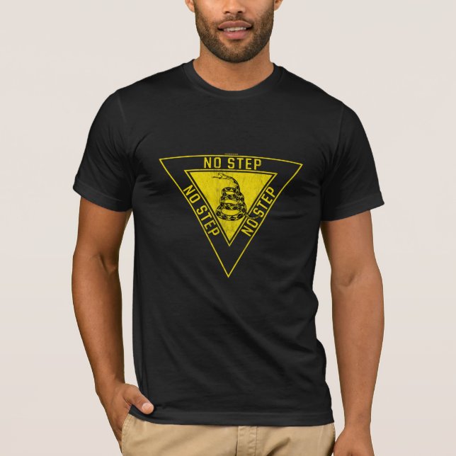 NO STEP GADSDEN SNAKE MILITARY AVIATION STYLE T-Shirt (Front)