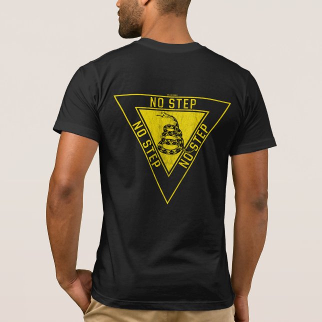 NO STEP Gadsden Snake Military Aviation T-Shirt (Back)