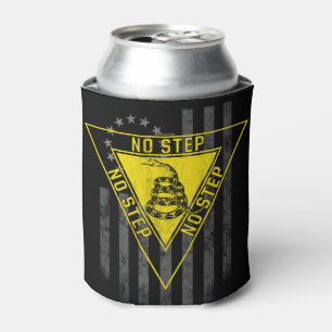 NO STEP ON SNAKE AMERICAN FLAG CAN COOLER