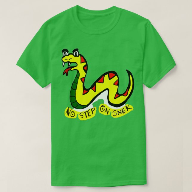 No Step On Snek Dont Tread on Me  T-Shirt (Design Front)
